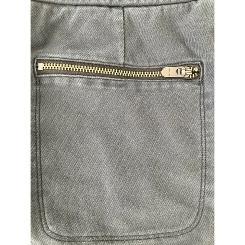 Athleta Charcoal Gray Drawstring Zipper Pocket Athletic Shorts Womens Size M - Picture 9 of 11